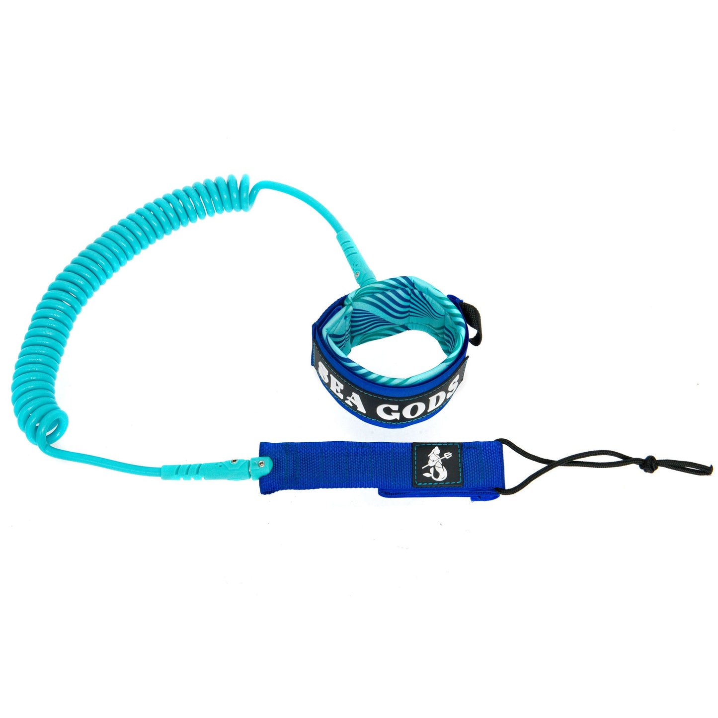 SUP leash | Beautiful 11 Foot Turquoise Coil 